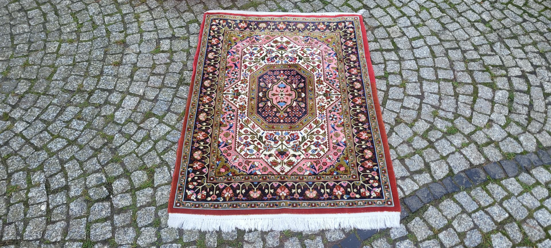 Rug Ghom, 120x85 cm, multicolor, silk wool, Iran - 131583