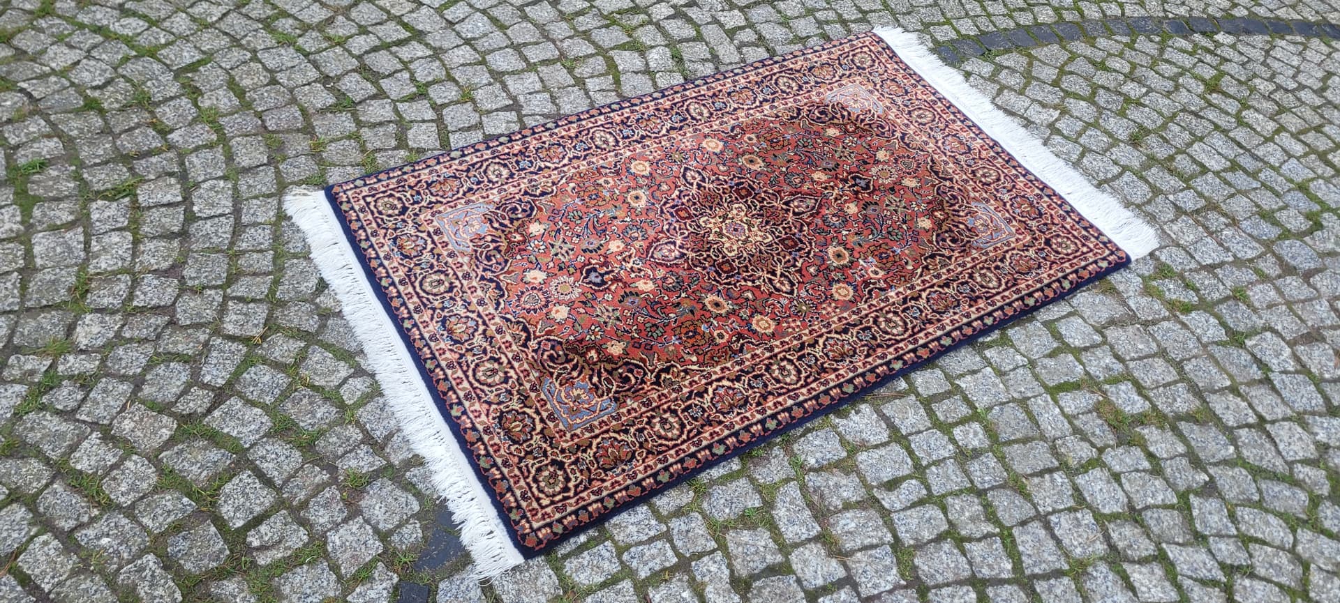 Dywan Indo Keshan, 82x142 cm, czerwony, wełna, Indie - 131599