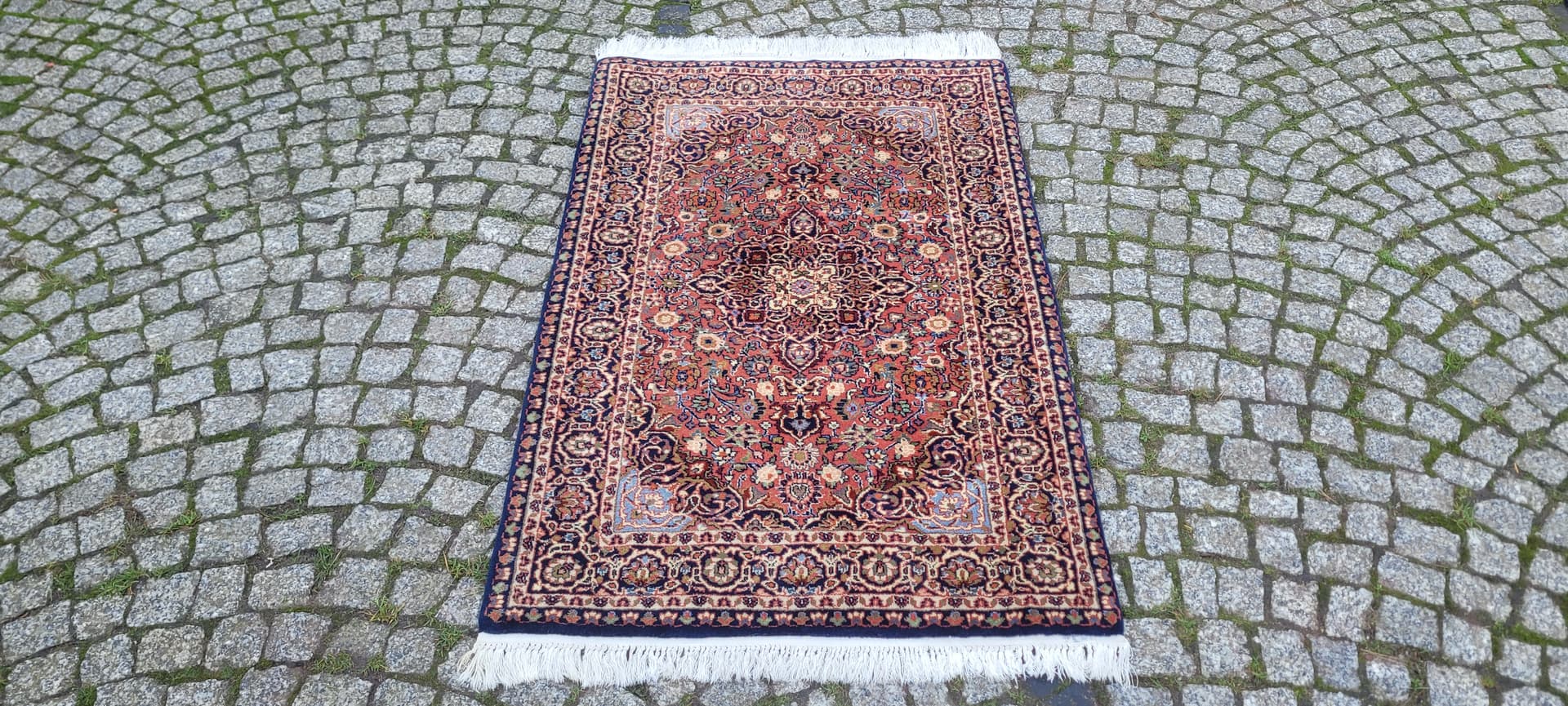 Dywan Indo Keshan, 82x142 cm, czerwony, wełna, Indie - 131598