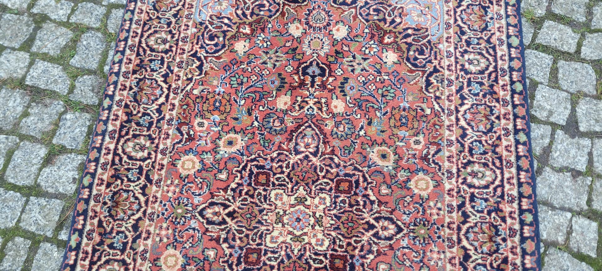 Dywan Indo Keshan, 82x142 cm, czerwony, wełna, Indie - 131603