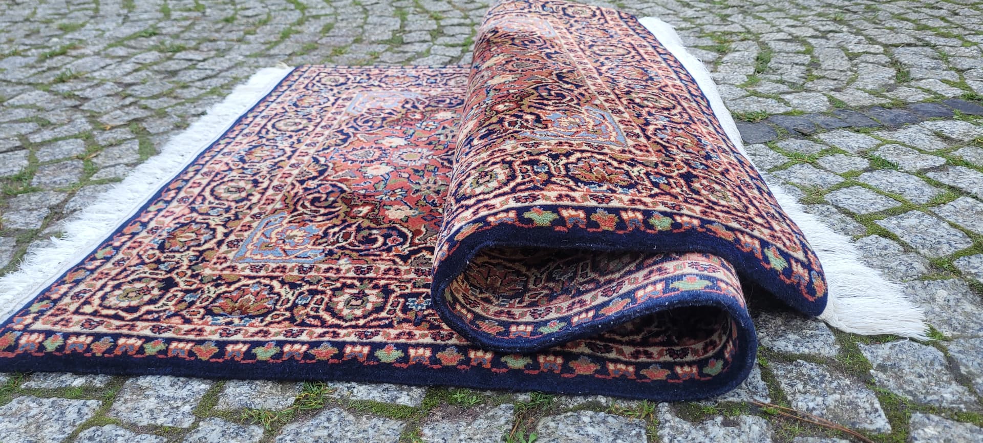 Dywan Indo Keshan, 82x142 cm, czerwony, wełna, Indie - 131608