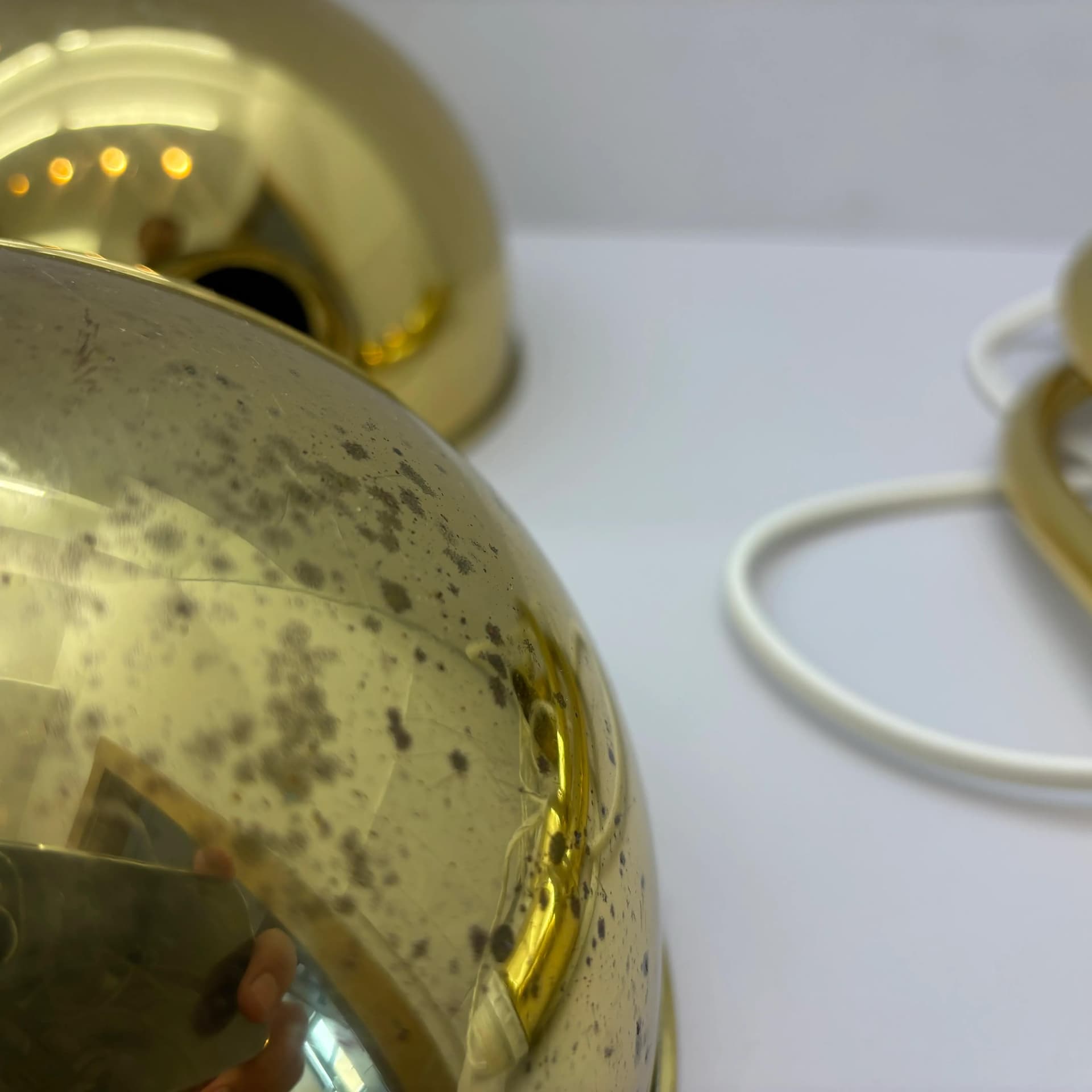 Para kinkietów modernistycznych, złoty, mosiądz, Niemcy, lata 80. - 9022