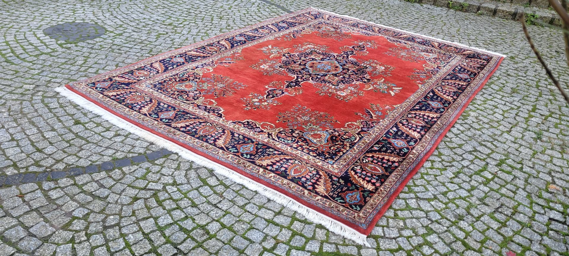 Dywan Kaszmar, czerwony, wełna, Indie, początek XX w. - 131644