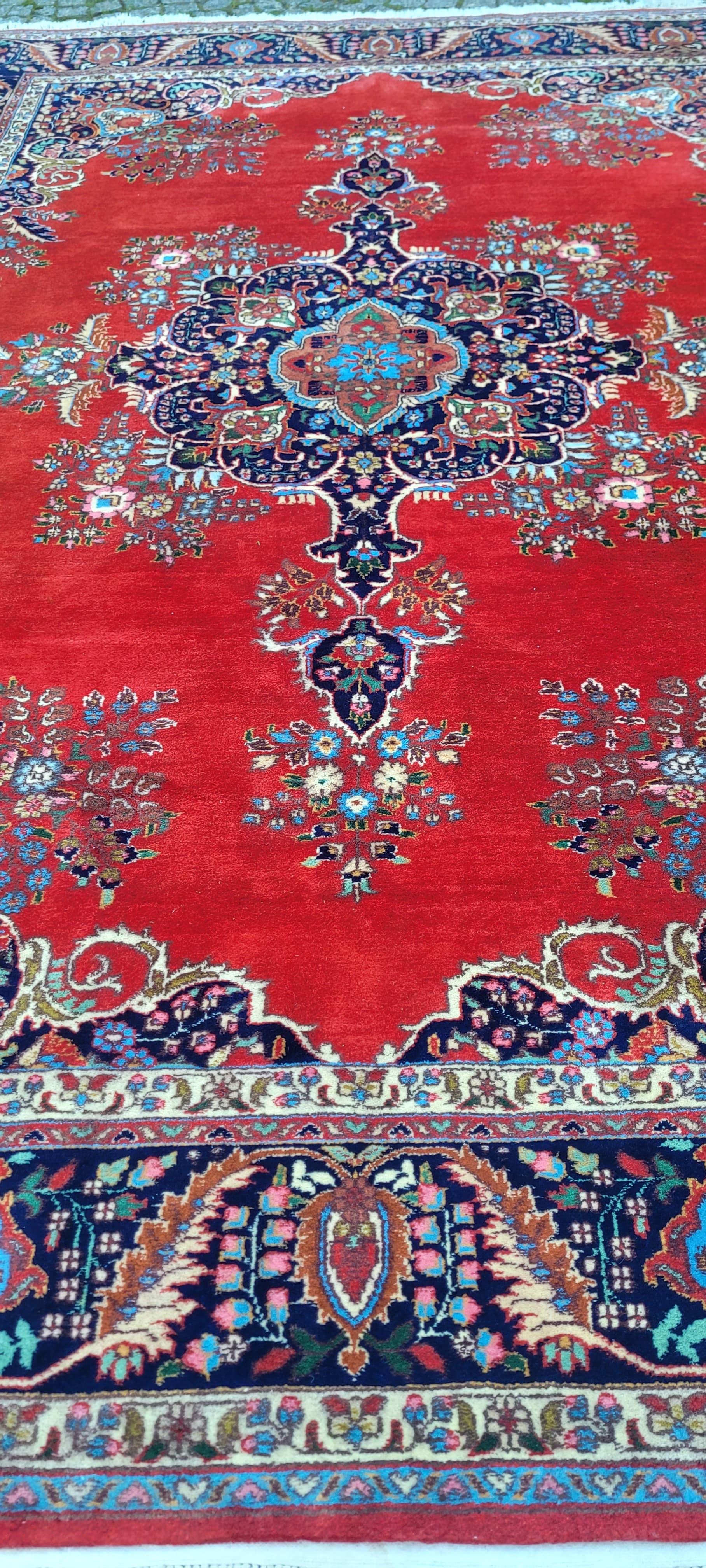 Dywan Kaszmar, czerwony, wełna, Indie, początek XX w. - 131649