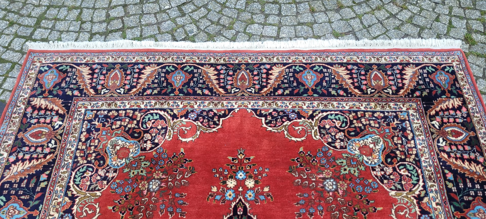 Dywan Kaszmar, czerwony, wełna, Indie, początek XX w. - 131652