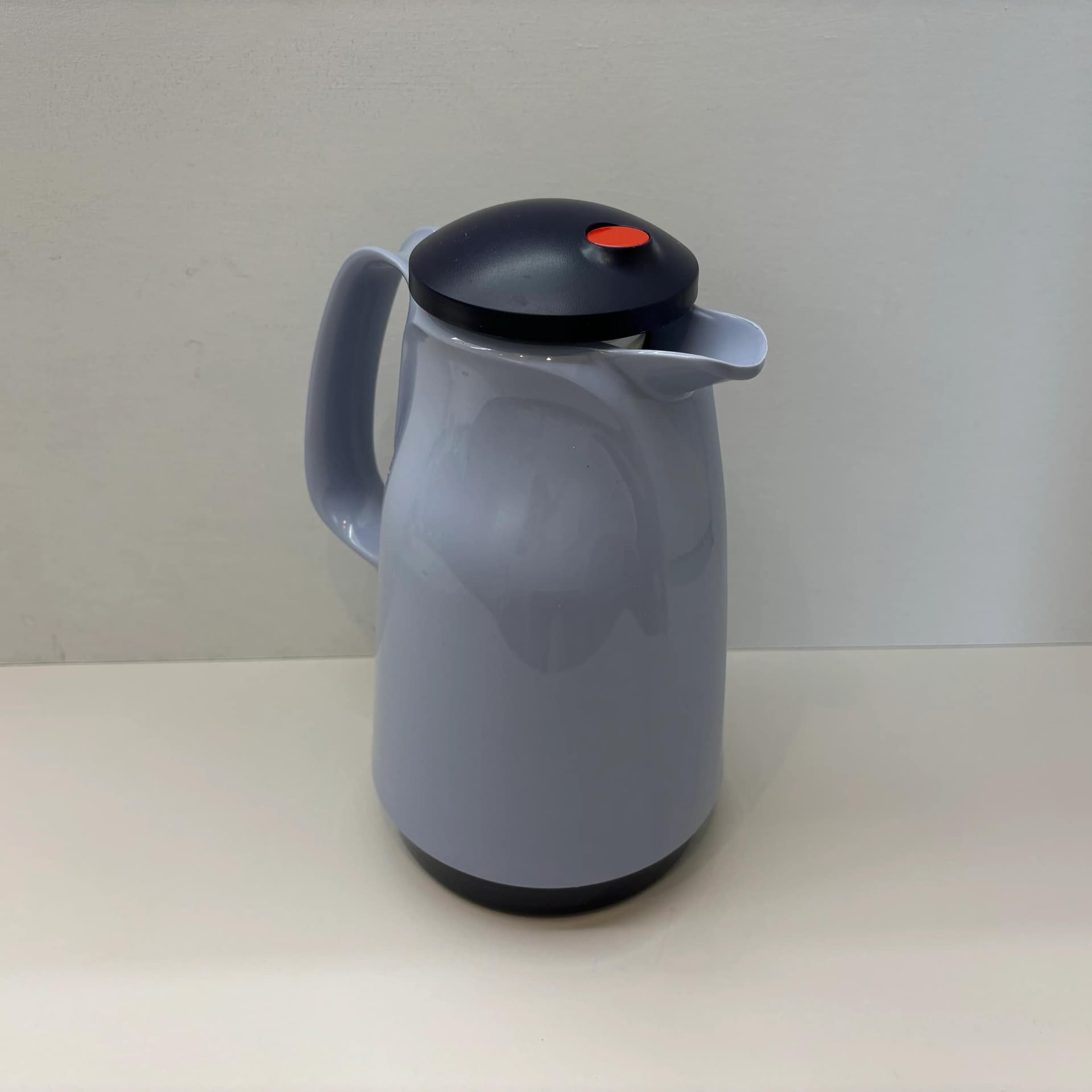 Thermos Bella, grey navy red, plastic, Rotpunkt, Germany, 1980s. - 9006