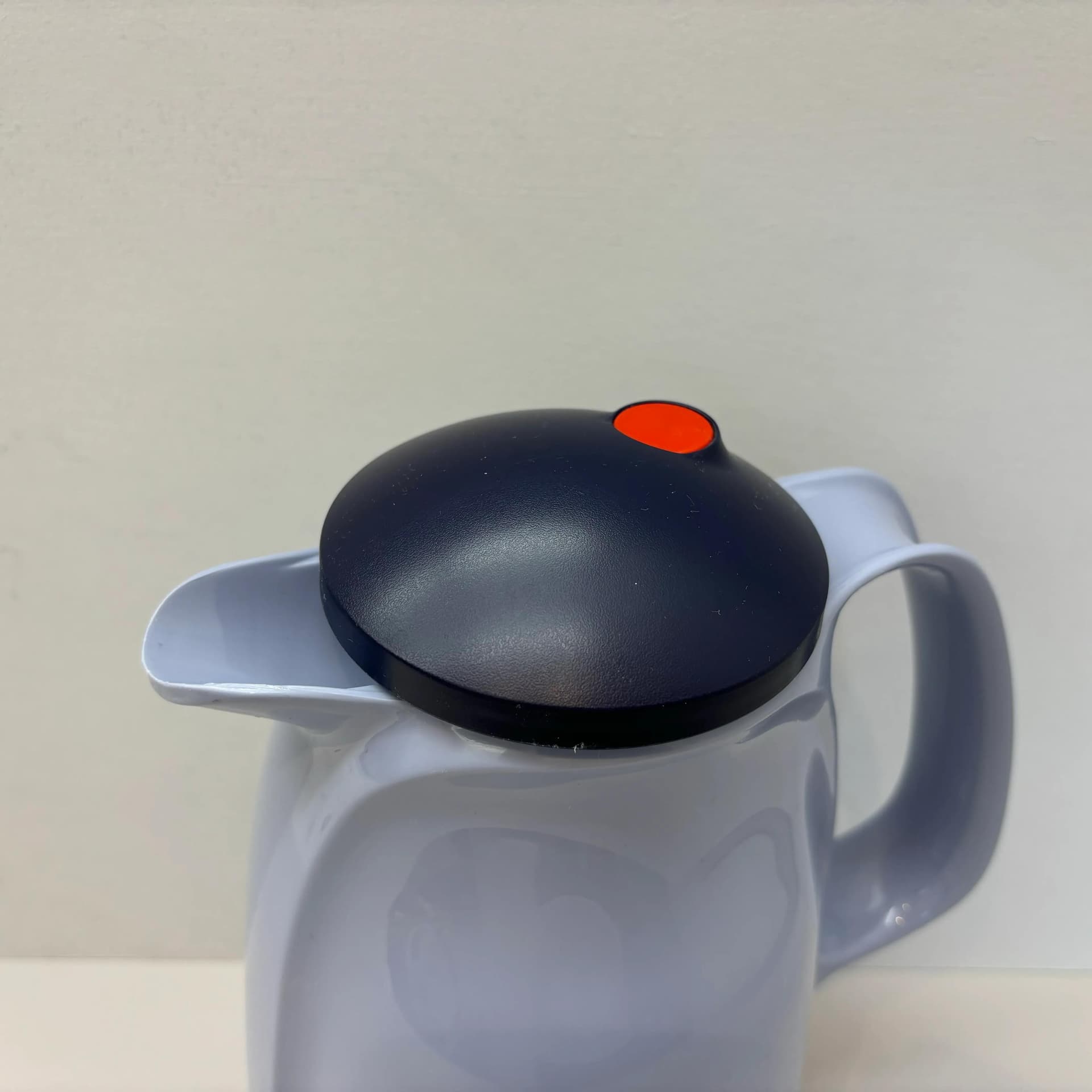 Thermos Bella, grey navy red, plastic, Rotpunkt, Germany, 1980s. - 9014