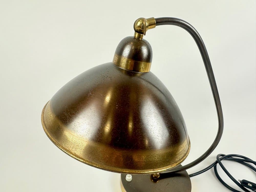 Desk lamp Art Deco, golden brass, Germany, 1940s. - 149638