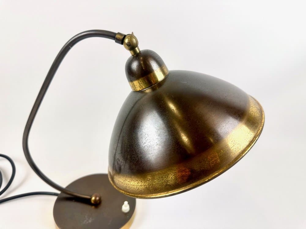 Desk lamp Art Deco, golden brass, Germany, 1940s. - 149639