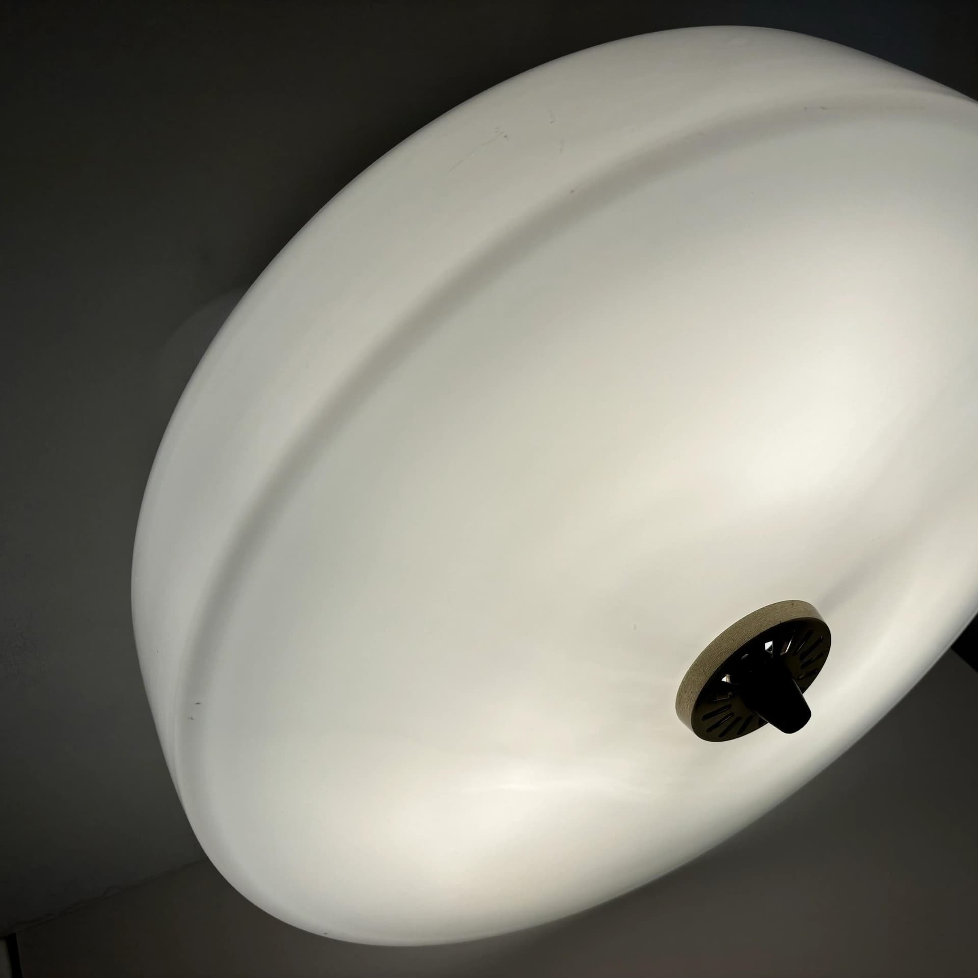 Milky White Opaline Glass Ceiling Lamp, Bauhaus, Germany, 1970s - 8990