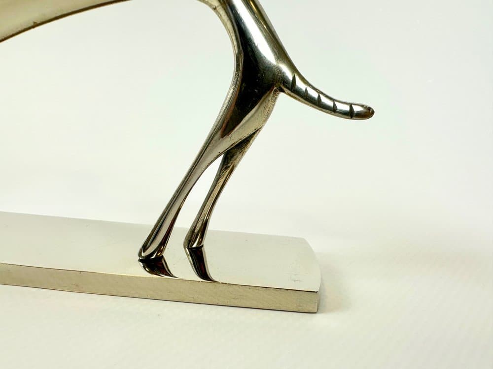 Figurka chart, Art déco, srebrny, mosiądz, proj. L. Hoenig, Węgry, lata 30. - 149761