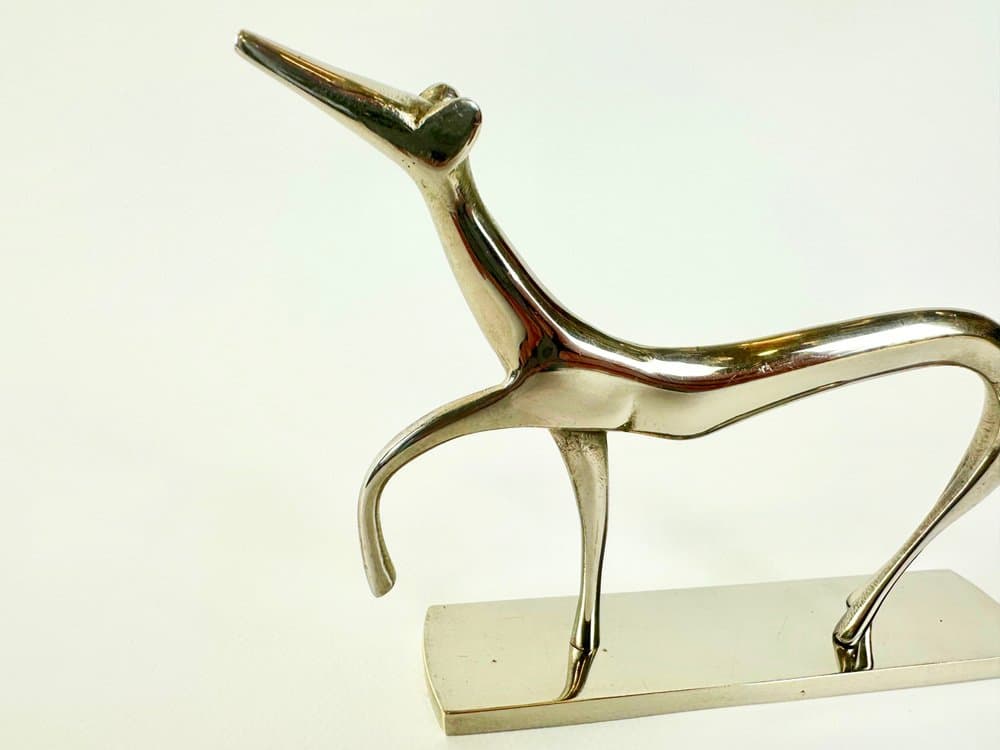 Figurka chart, Art déco, srebrny, mosiądz, proj. L. Hoenig, Węgry, lata 30. - 149759
