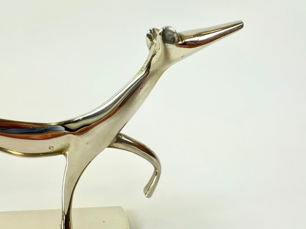 Figurka chart, Art déco, srebrny, mosiądz, proj. L. Hoenig, Węgry, lata 30. - 149764