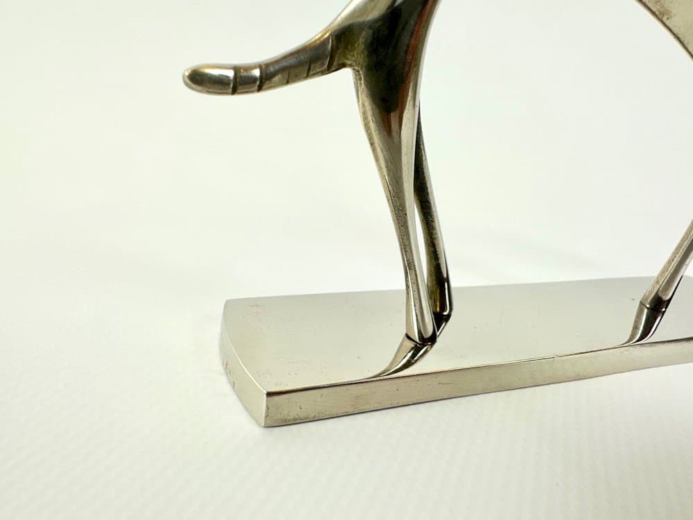 Figurka chart, Art déco, srebrny, mosiądz, proj. L. Hoenig, Węgry, lata 30. - 149763