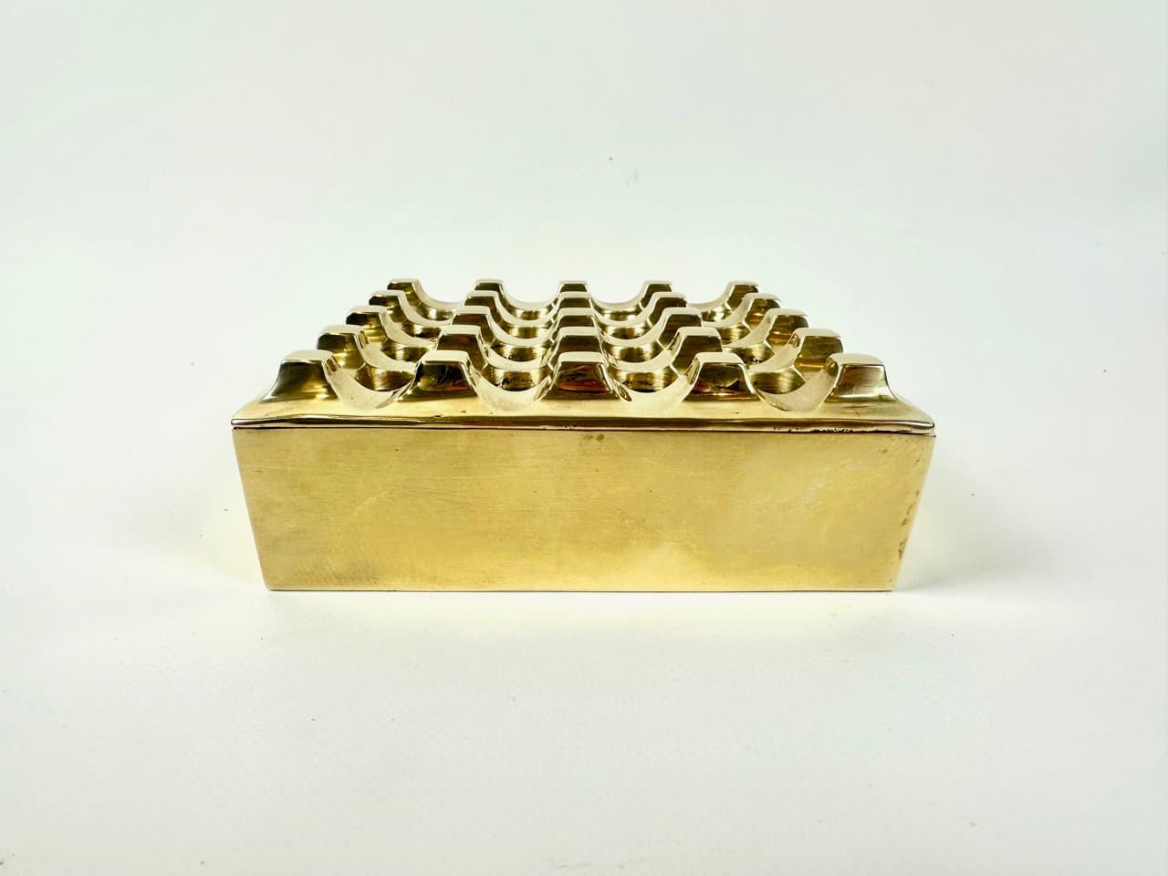 Popielniczka Ultima, złoty, mosiądz, Szwecja, lata 60. - 149780