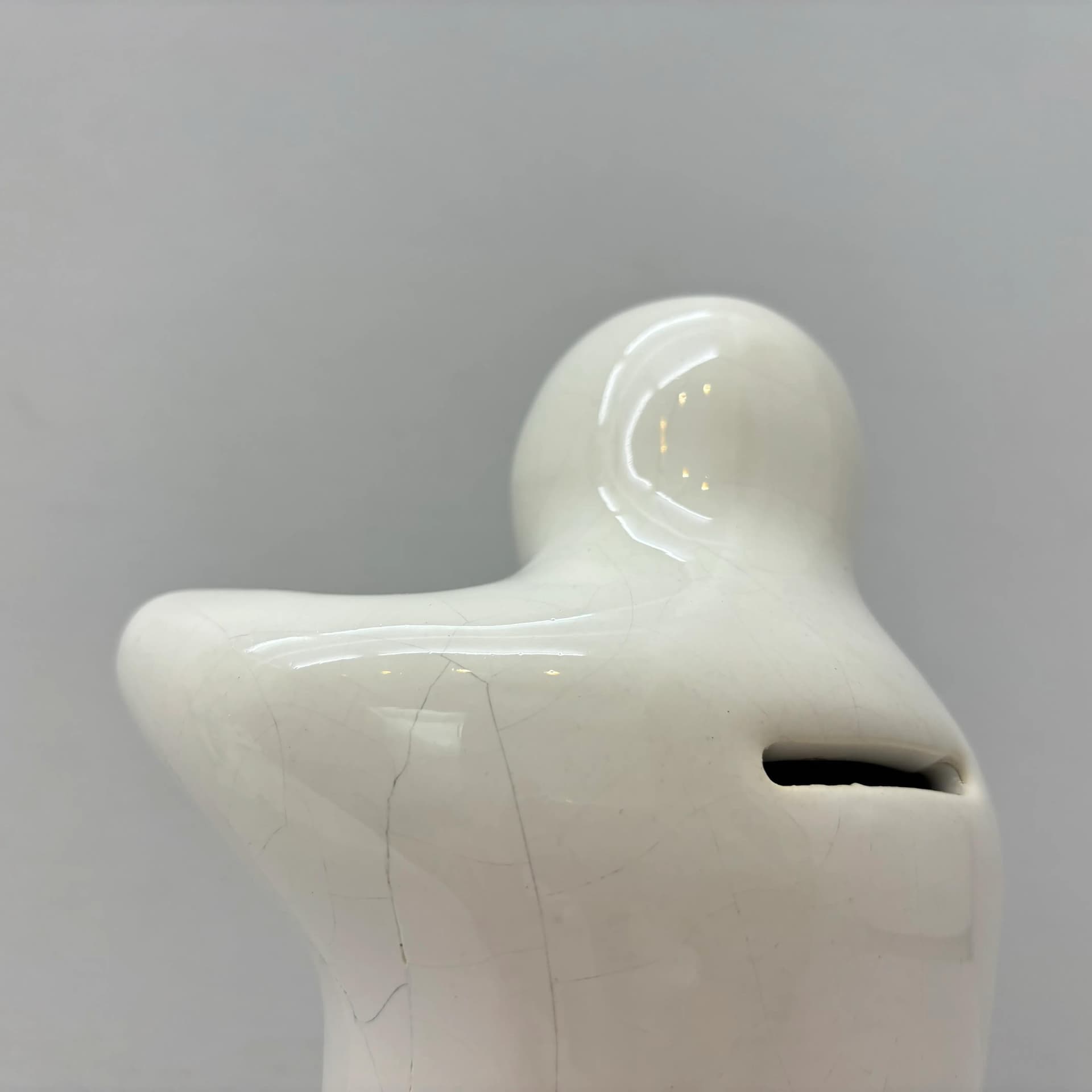 Piggy Bank Ghost, white ceramics, Germany, 1980s. - 8979