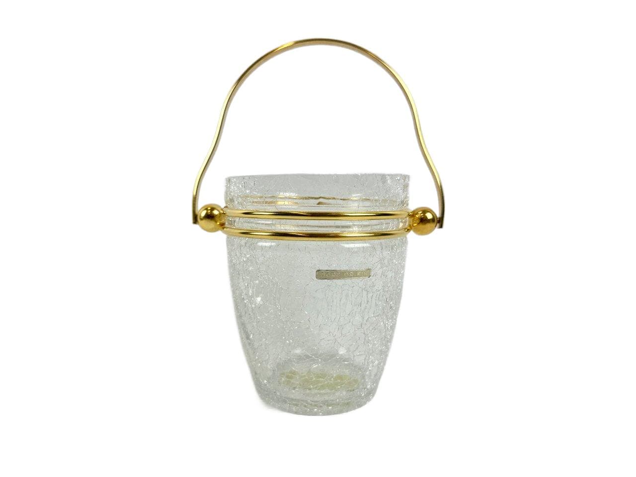 Ice bucket, transparent crystal glass, Belgium, 1960s. - 148244