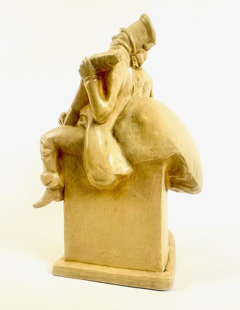 Figurka flirt przy gitarze, kość słoniowa, ceramika, Czechy, lata 50. - 149802