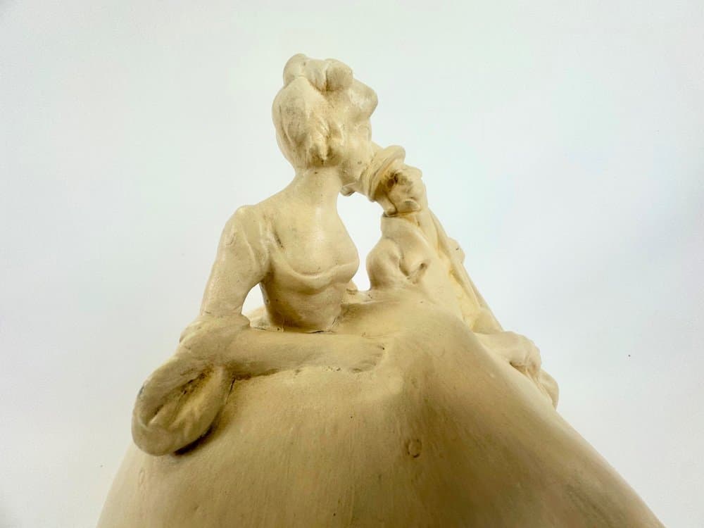 Figurka flirt przy gitarze, kość słoniowa, ceramika, Czechy, lata 50. - 149800