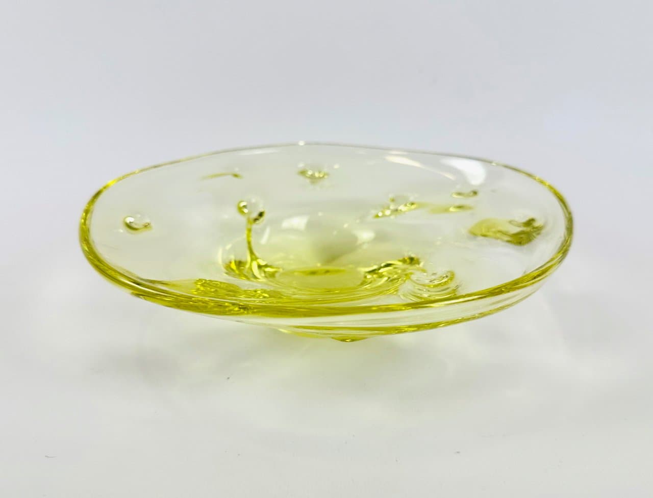 Bowl, yellow glass, by J. Hospodka, Czech Republic, 1960s. - 149838