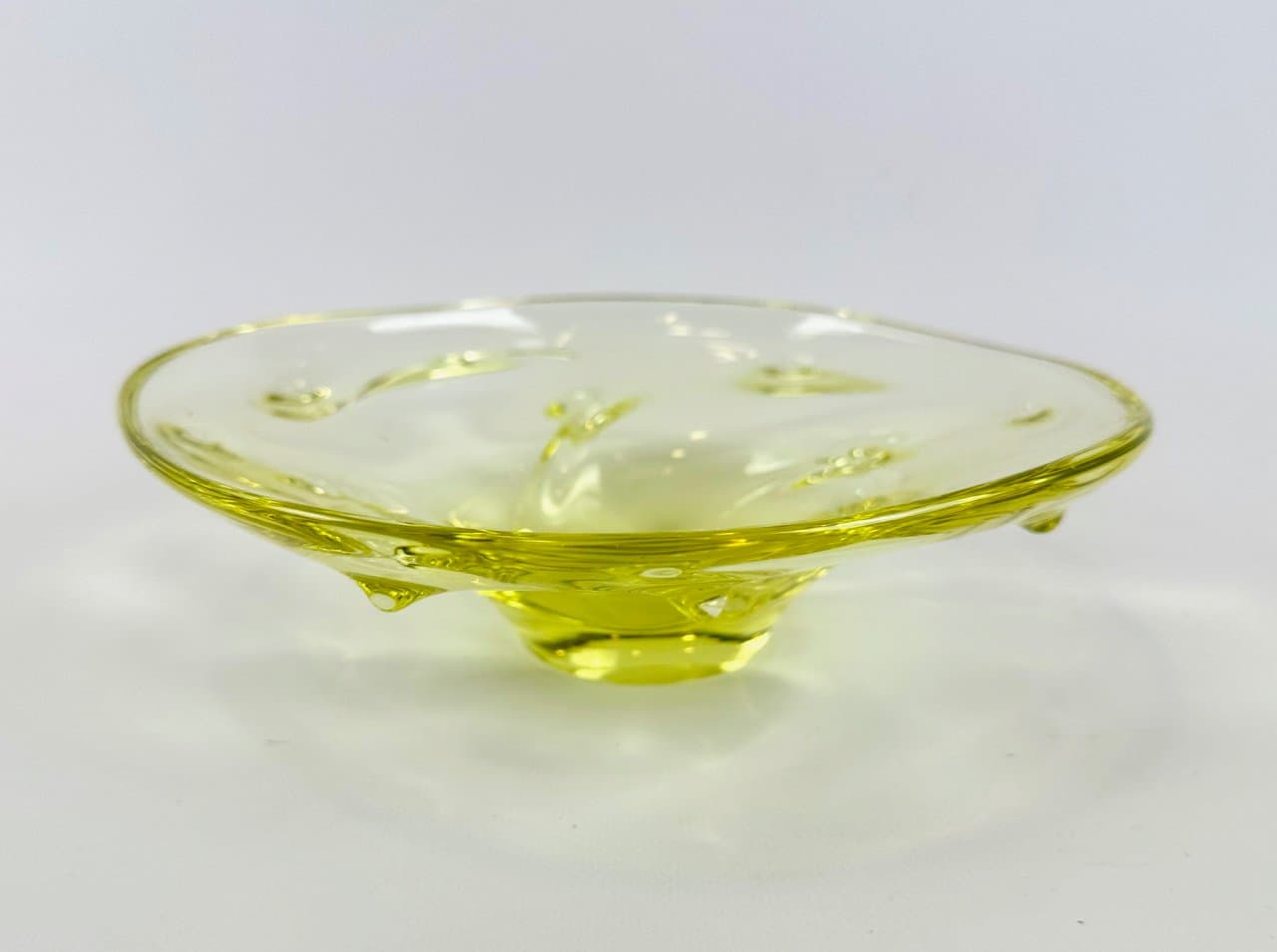 Bowl, yellow glass, by J. Hospodka, Czech Republic, 1960s. - 149840