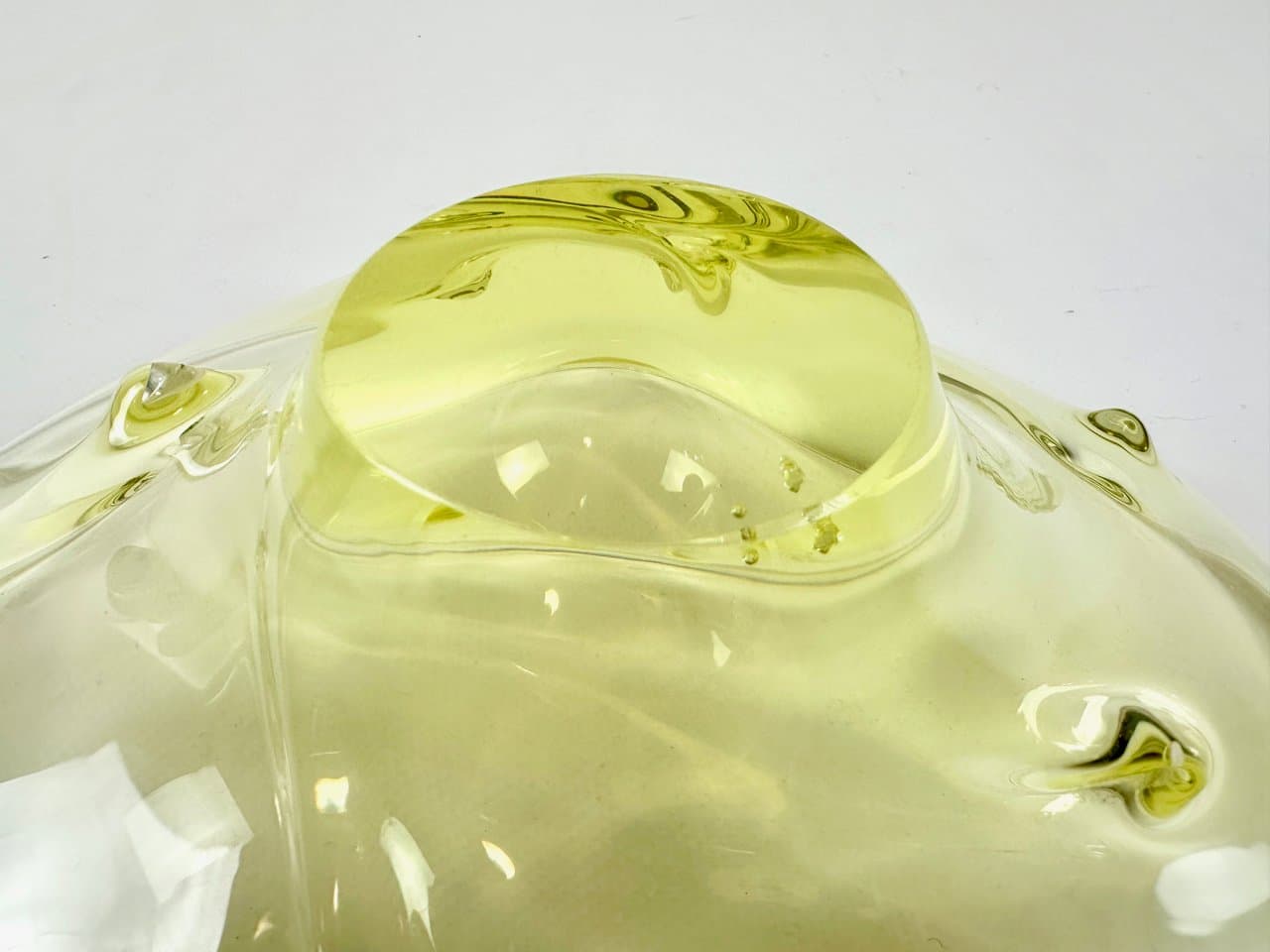 Bowl, yellow glass, by J. Hospodka, Czech Republic, 1960s. - 149842