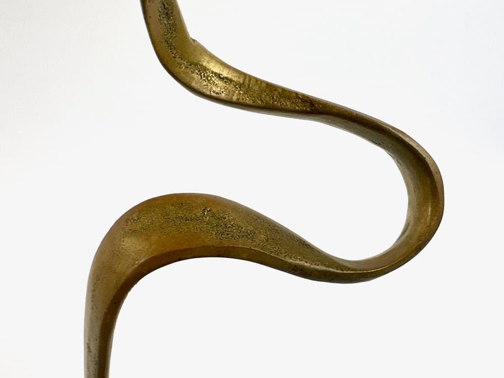 Świecznik Amadeus, złoty, brąz, Fratelli Tonini, Włochy, lata 50. - 149861