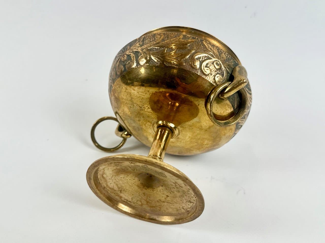 Pedestal bowl, Neo-Classical, golden brass, Denmark, 1950s - 149865