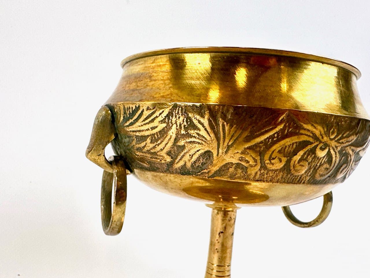 Pedestal bowl, Neo-Classical, golden brass, Denmark, 1950s - 149866