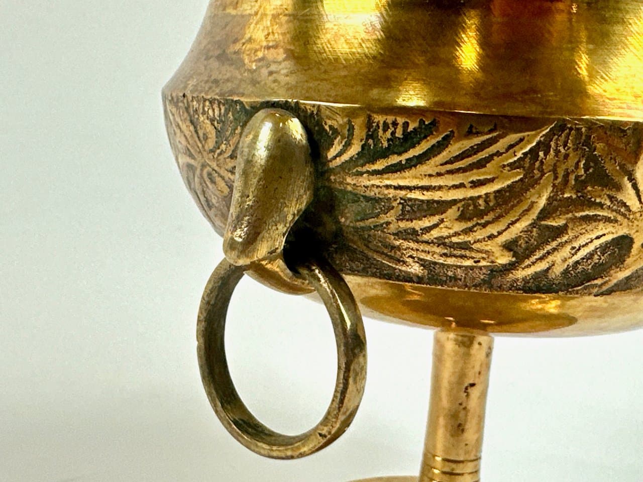 Pedestal bowl, Neo-Classical, golden brass, Denmark, 1950s - 149870