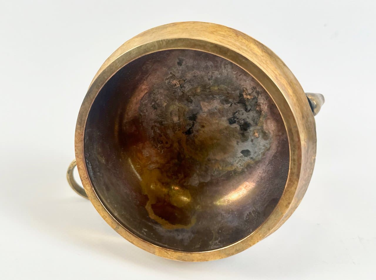 Pedestal bowl, Neo-Classical, golden brass, Denmark, 1950s - 149868