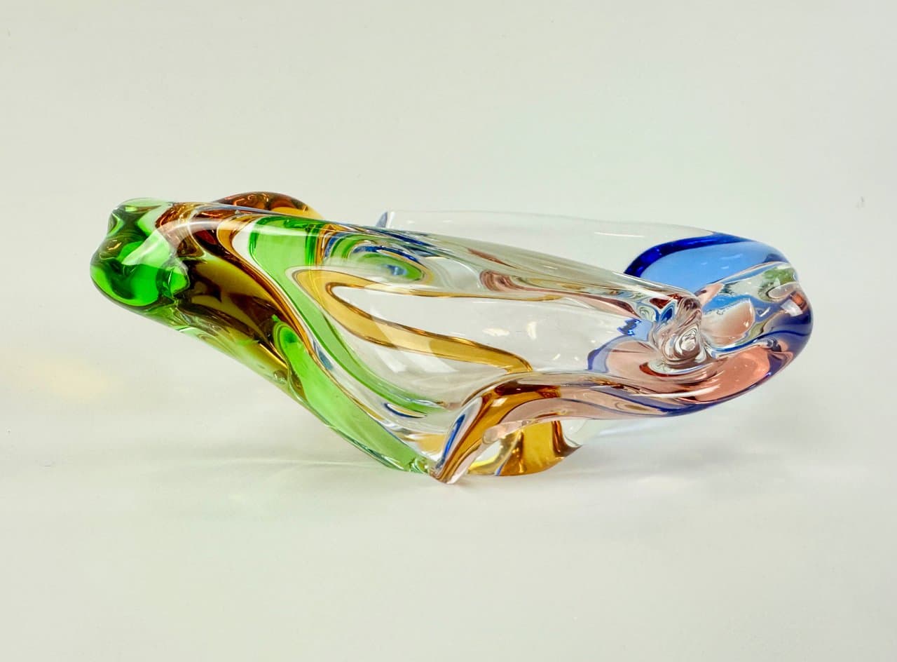 Popielniczka Rhapsody, multikolor, szkło, proj. F. Zemek, Czechy, lata 60. - 149945