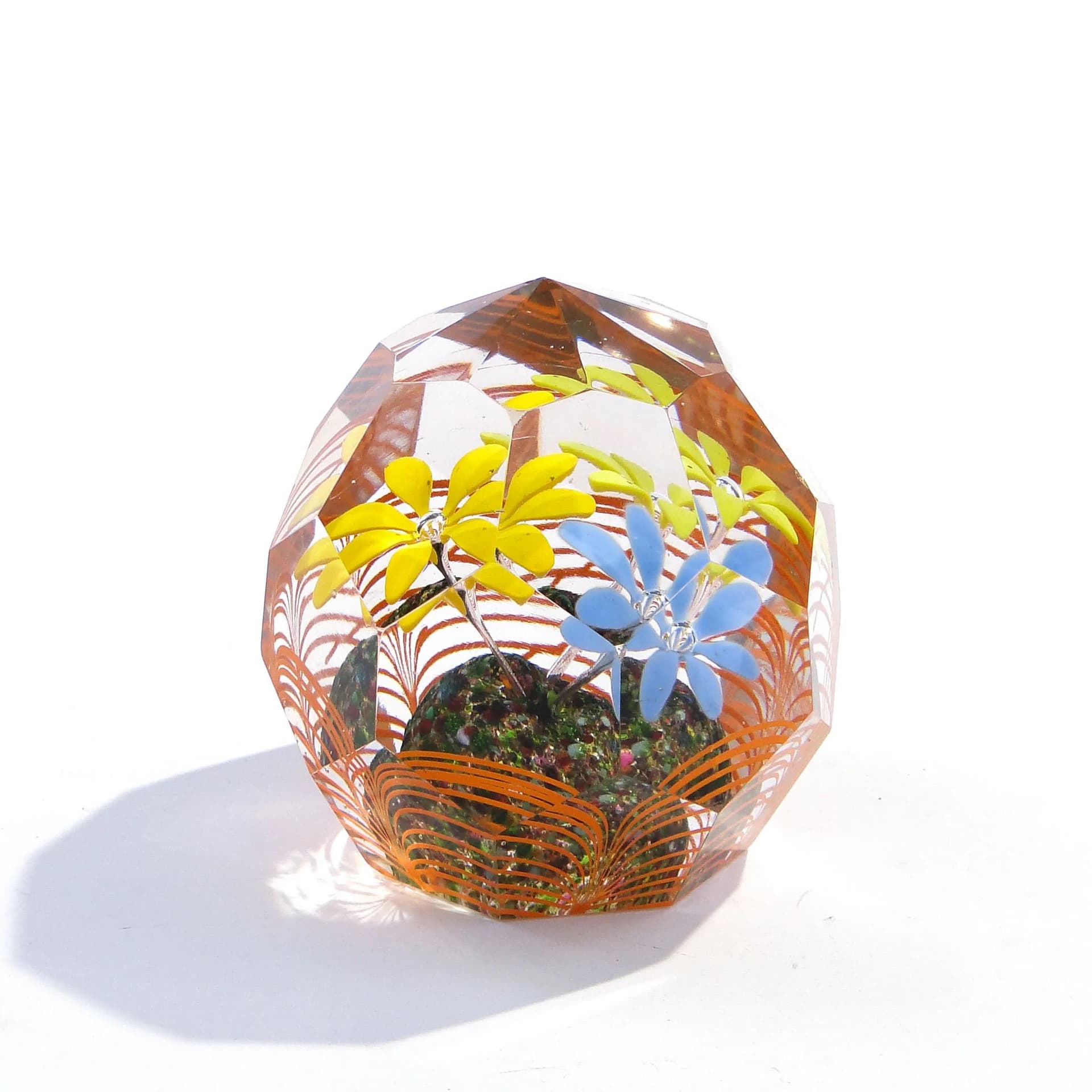 Paperweight, Art Nouveau, transparent, crystal, Austria-Hungary, early 20th c. - 9048