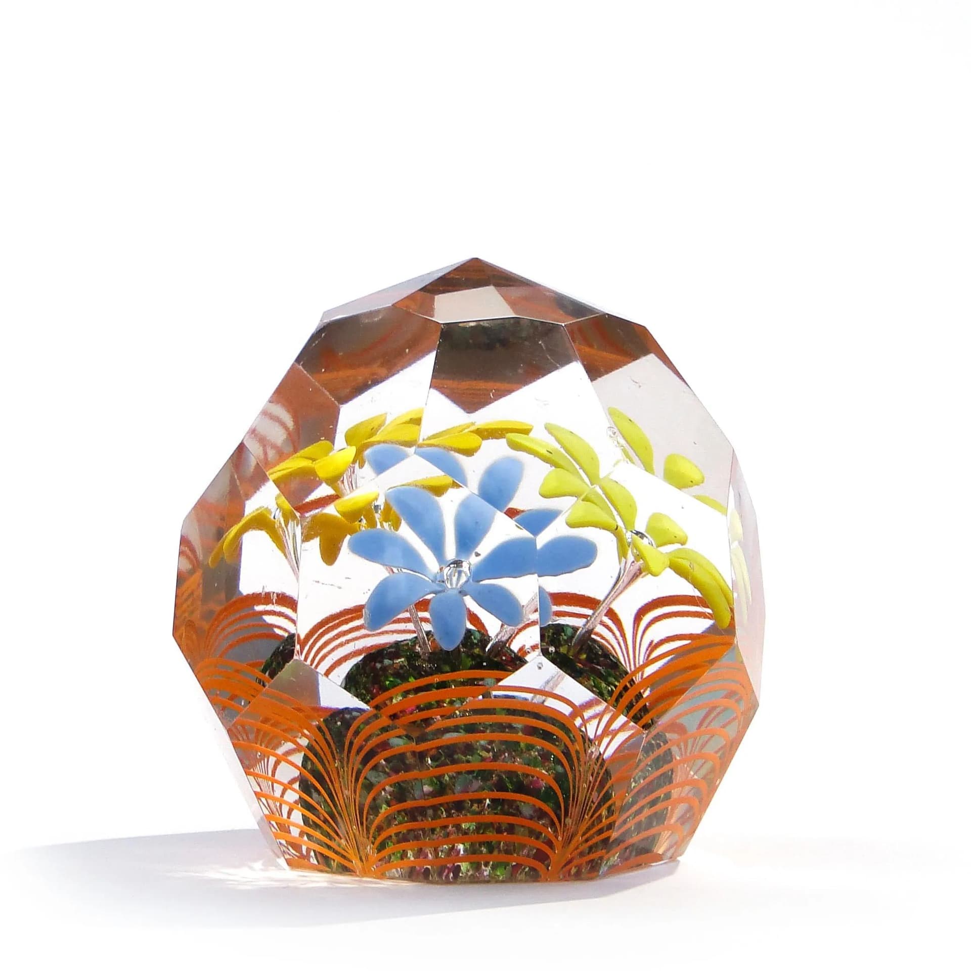Paperweight, Art Nouveau, transparent, crystal, Austria-Hungary, early 20th c. - 9046