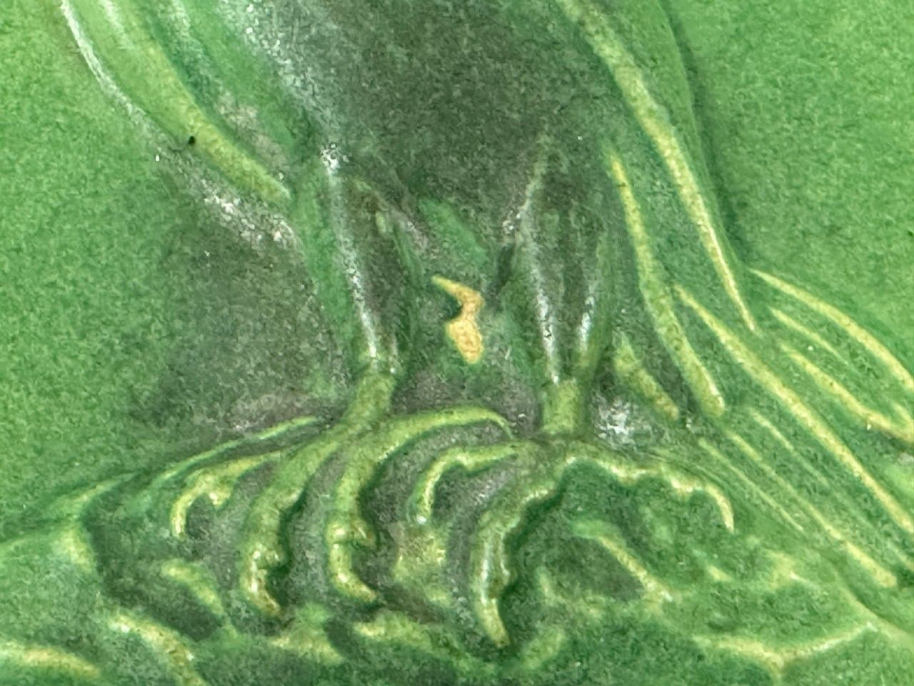 Popielniczka Art Deco, zielona, ceramika, Dania, lata 40. - 149954