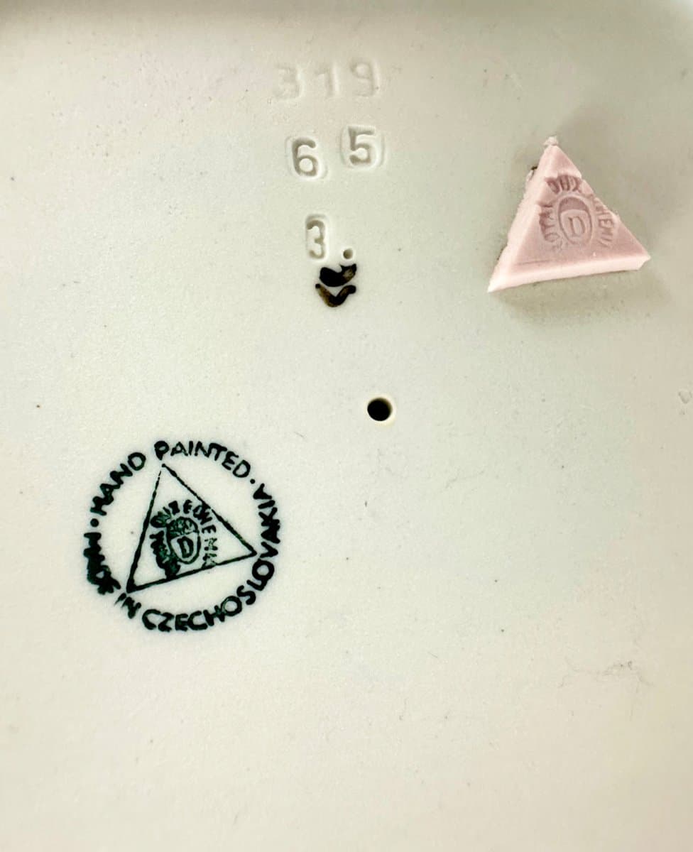 Figurka papuga, turkus, porcelana, Royal Dux Bohemia, Czechosłowacja, lata 60. - 149975