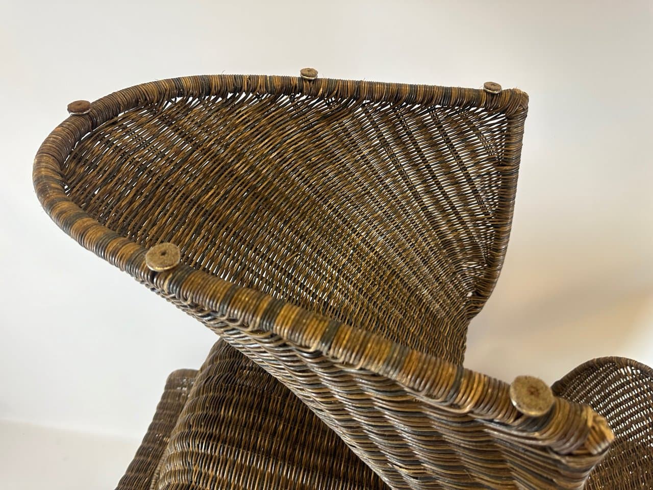 set of four S chairs, brown, wicker, Germany, 1990s - 150016