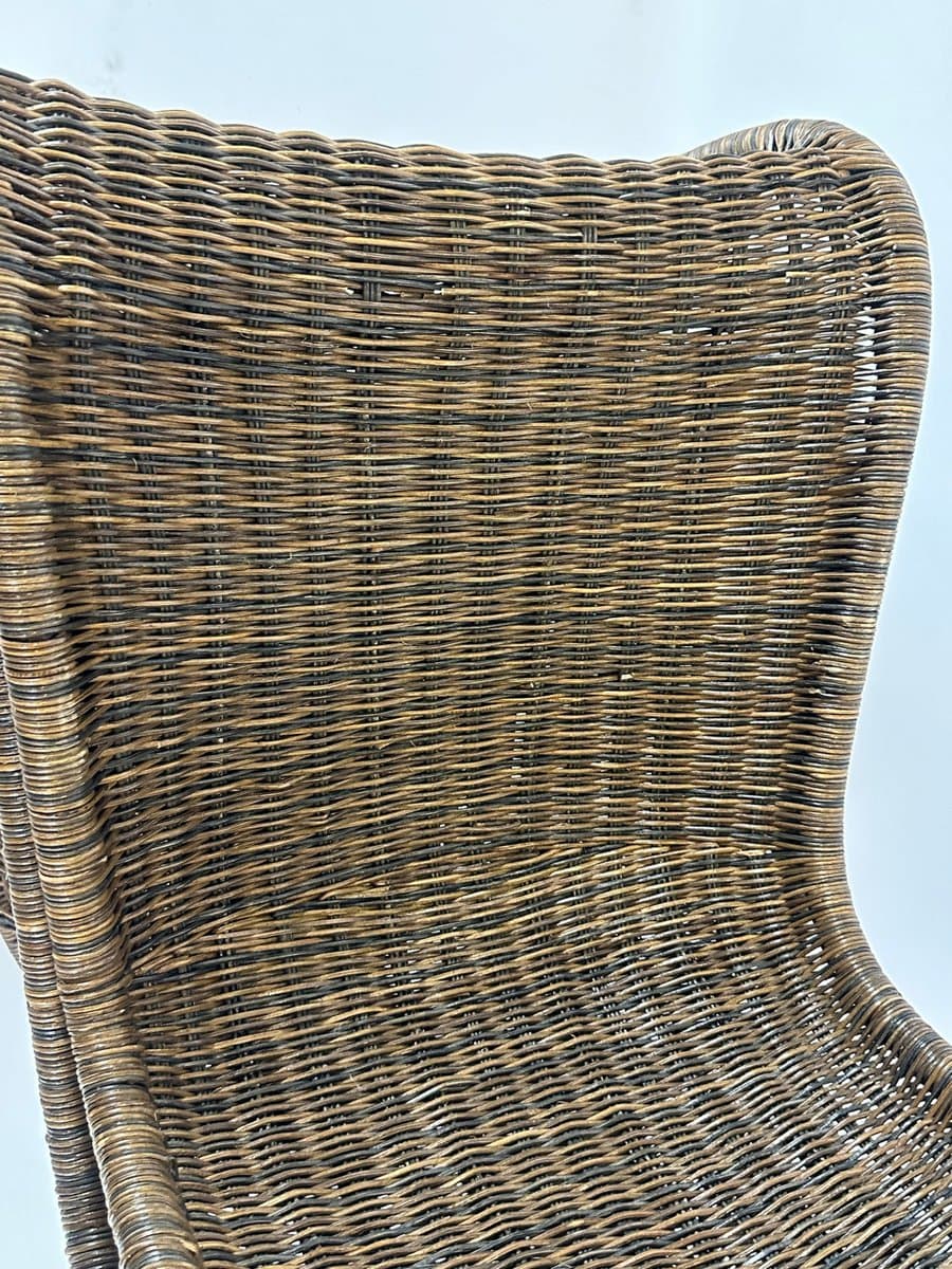 set of four S chairs, brown, wicker, Germany, 1990s - 150010
