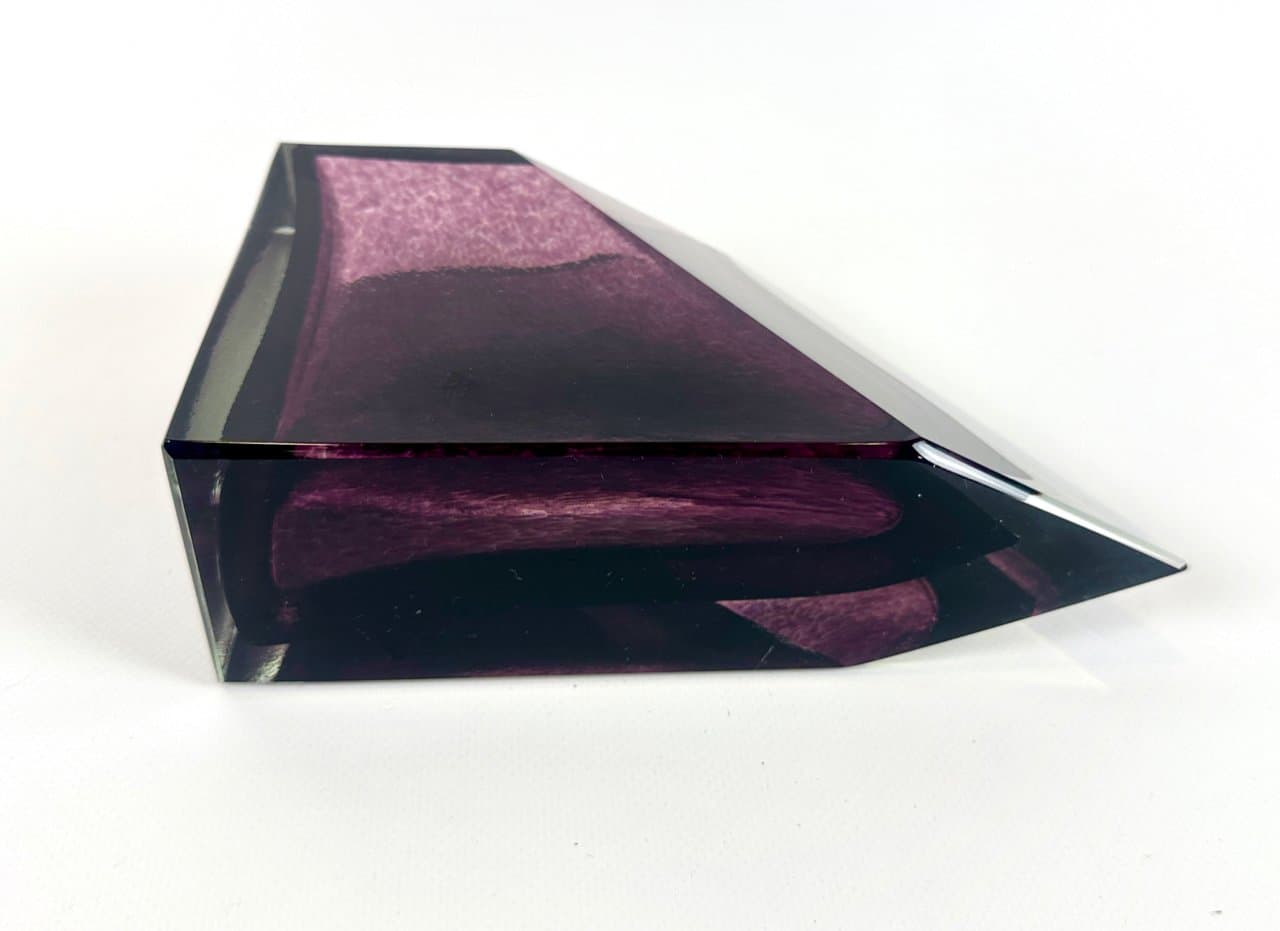 Wazon Bohemian, fioletowy, kryształ, Czechy, lata 60. - 150034