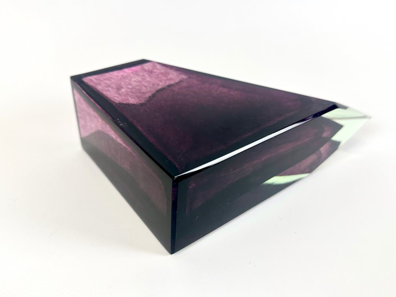 Wazon Bohemian, fioletowy, kryształ, Czechy, lata 60. - 150037