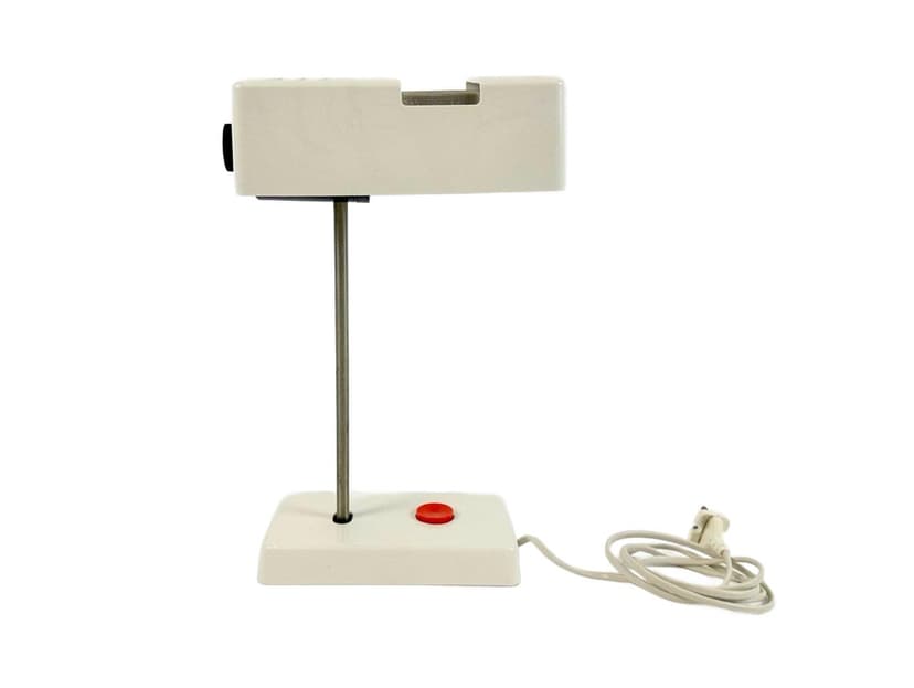 Lampa biurkowa, ivory white, bakelit, metal, Niemcy, lata 50.