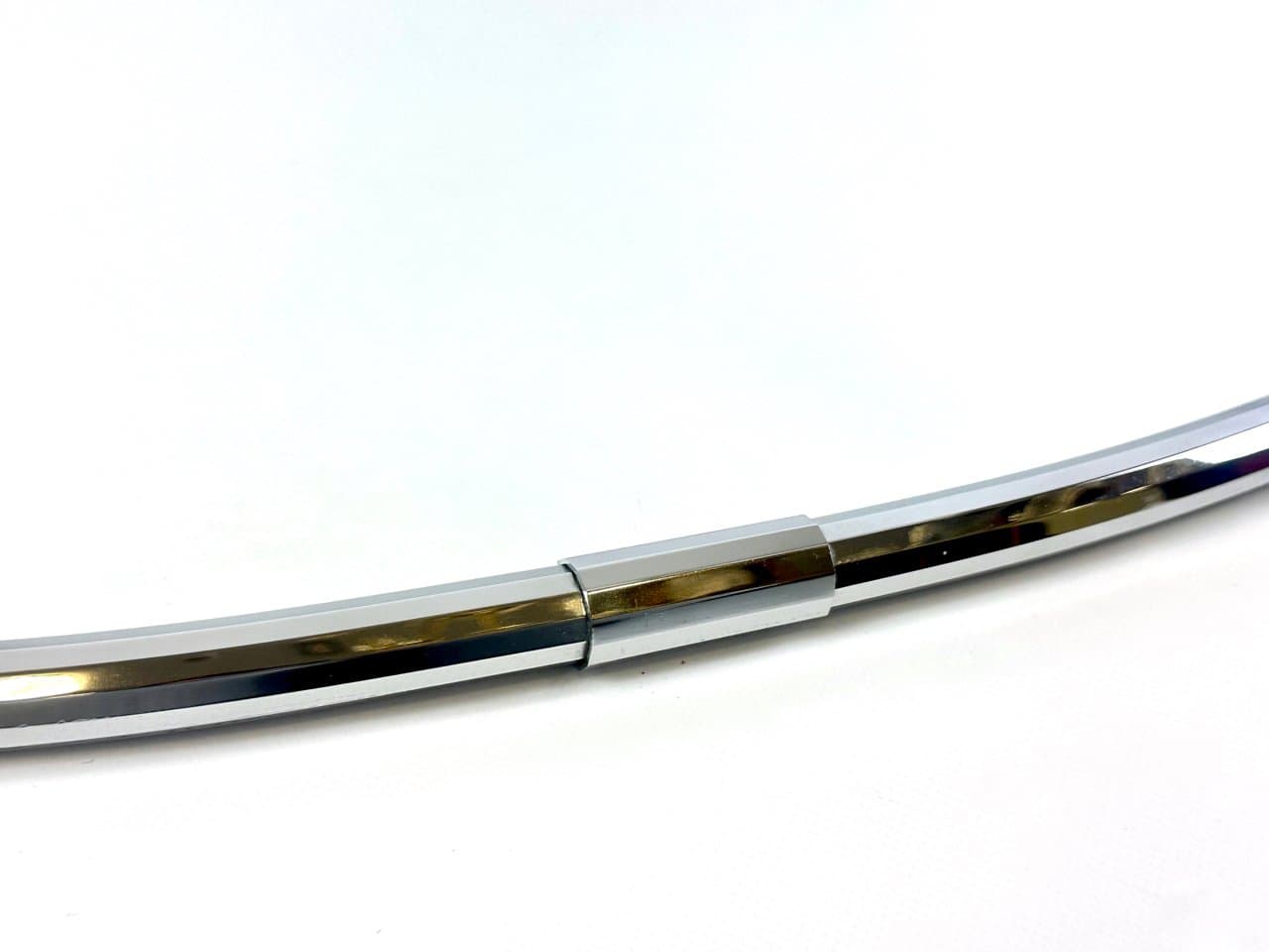 Elliptical Wall Mirror, crystal glass, silver nickel-plated steel, Germany, 1970s - 150109