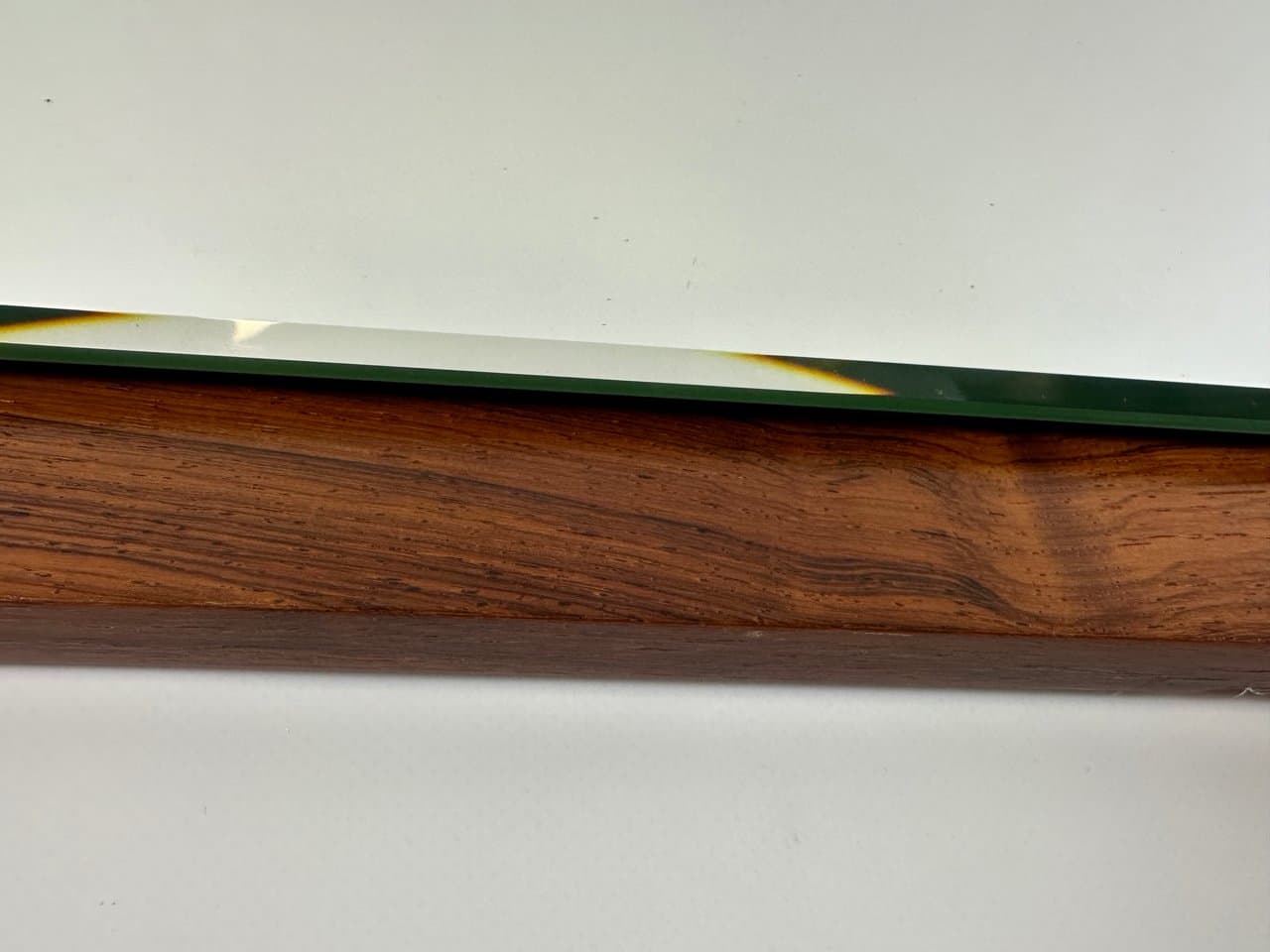 Wall Mirror, brown glass, rosewood, Germany, 1960s - 150115