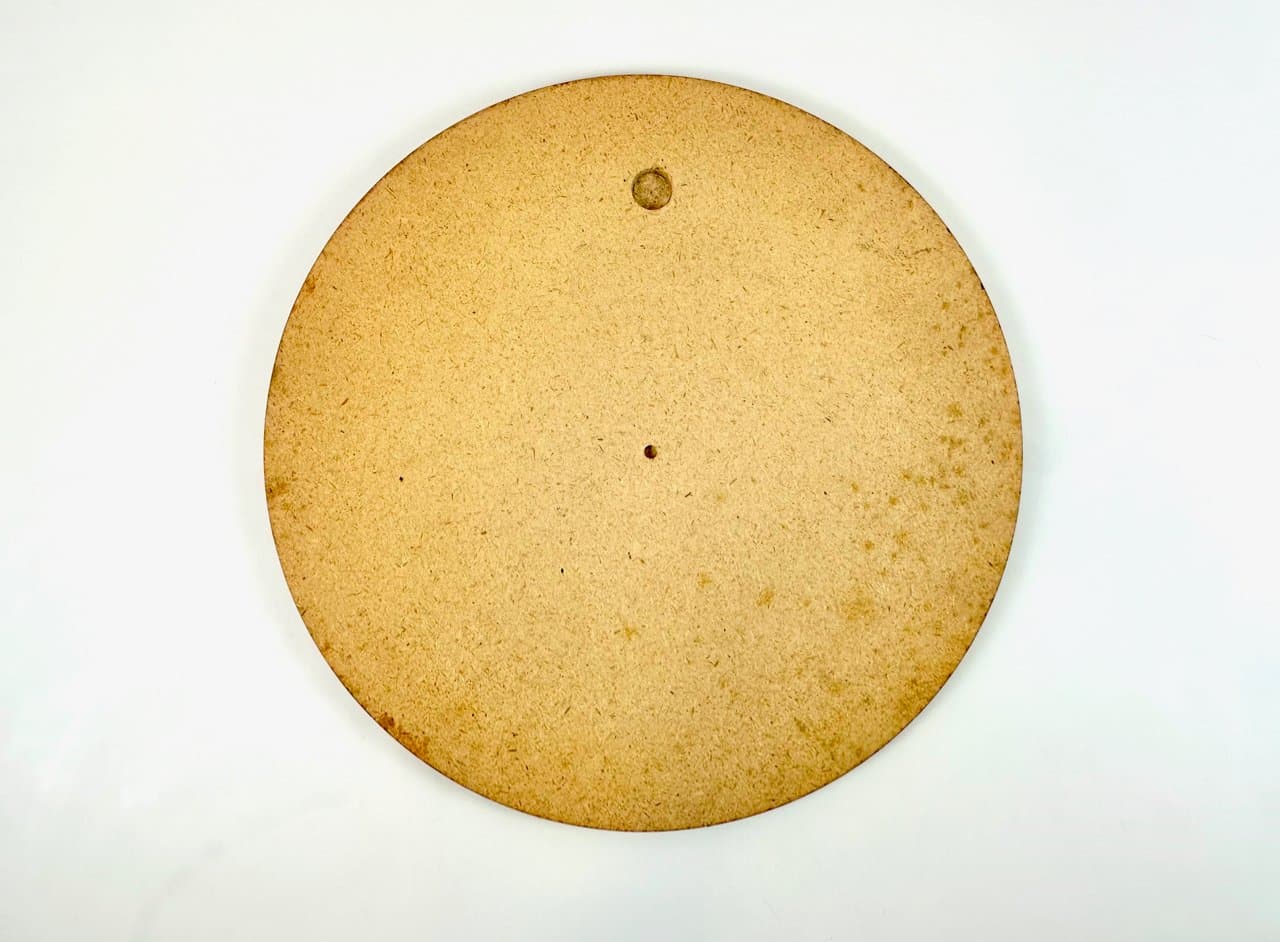 Wall mirror round, crystal, dark brown teak, Germany, 1970s - 150133