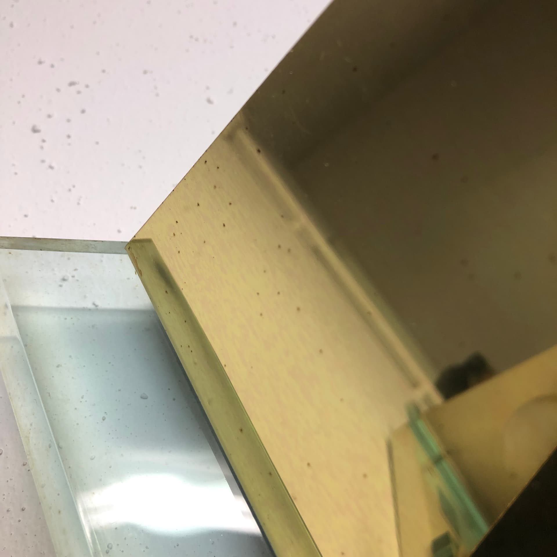 Pair of wall sconces Art Deco, gilt metal, acrylic, Germany, 1990s. - 131818