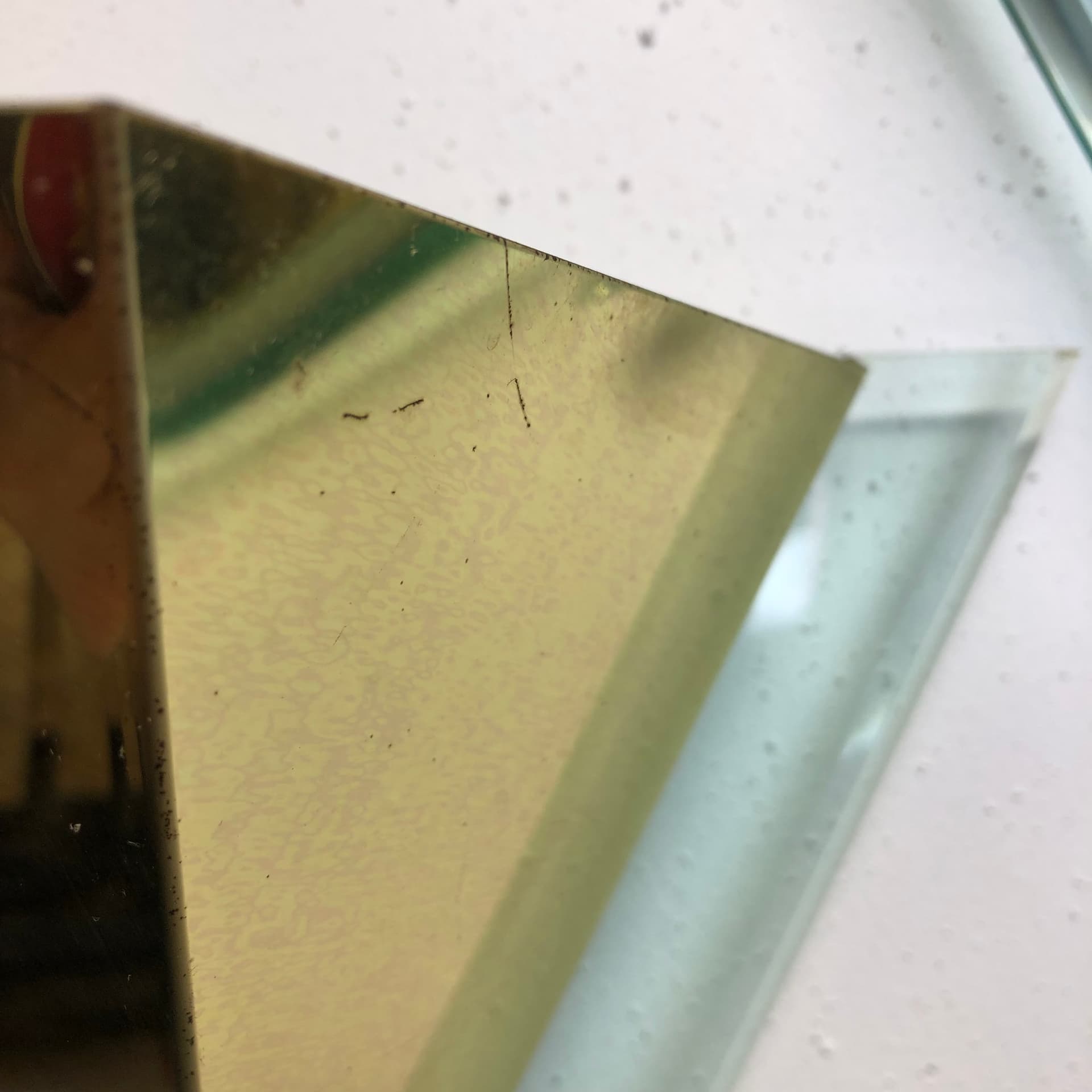 Pair of wall sconces Art Deco, gilt metal, acrylic, Germany, 1990s. - 131820