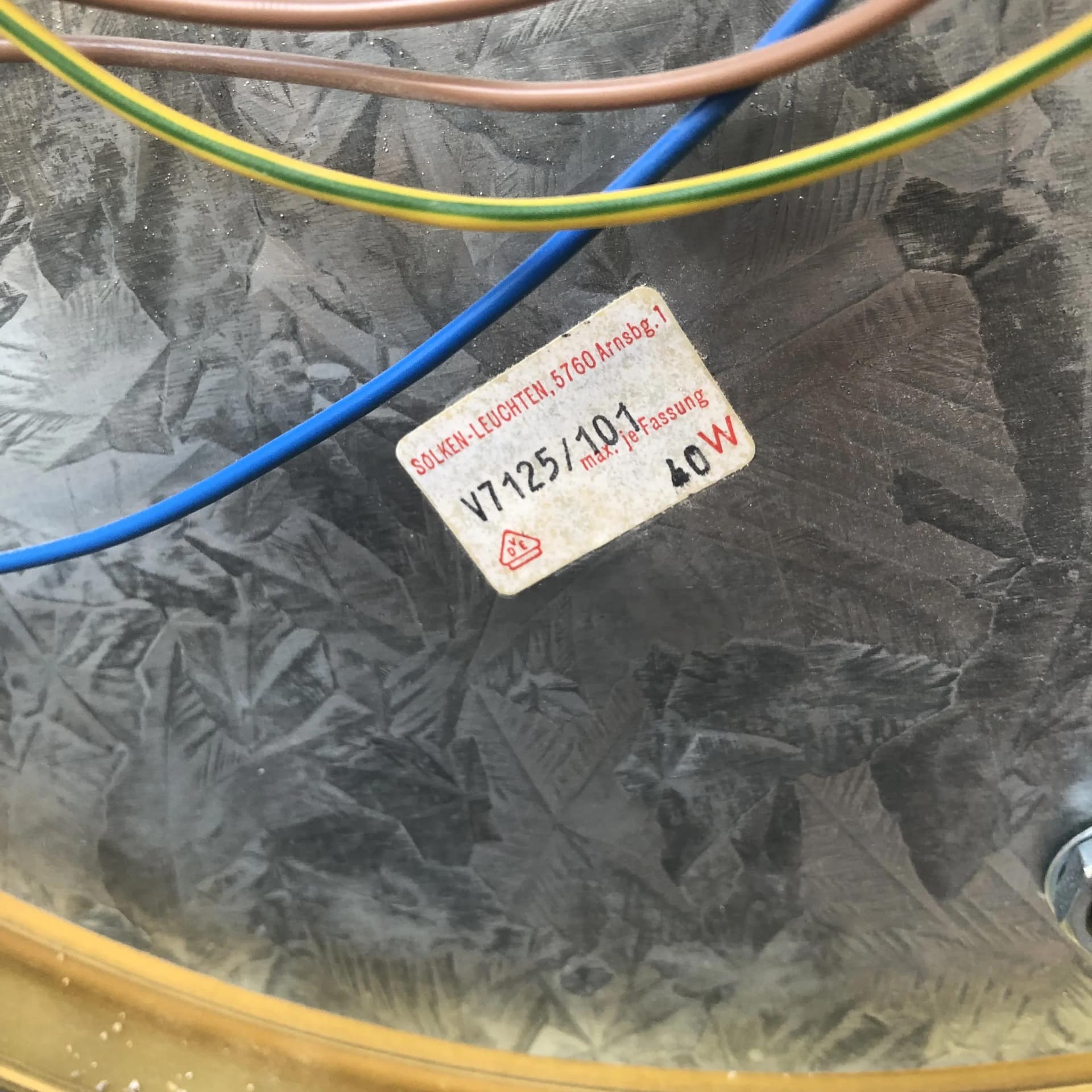 Plafon lub kinkiet Space Age, mosiądz złocisty, Sölken Leuchten, Niemcy, lata 70. - 131822