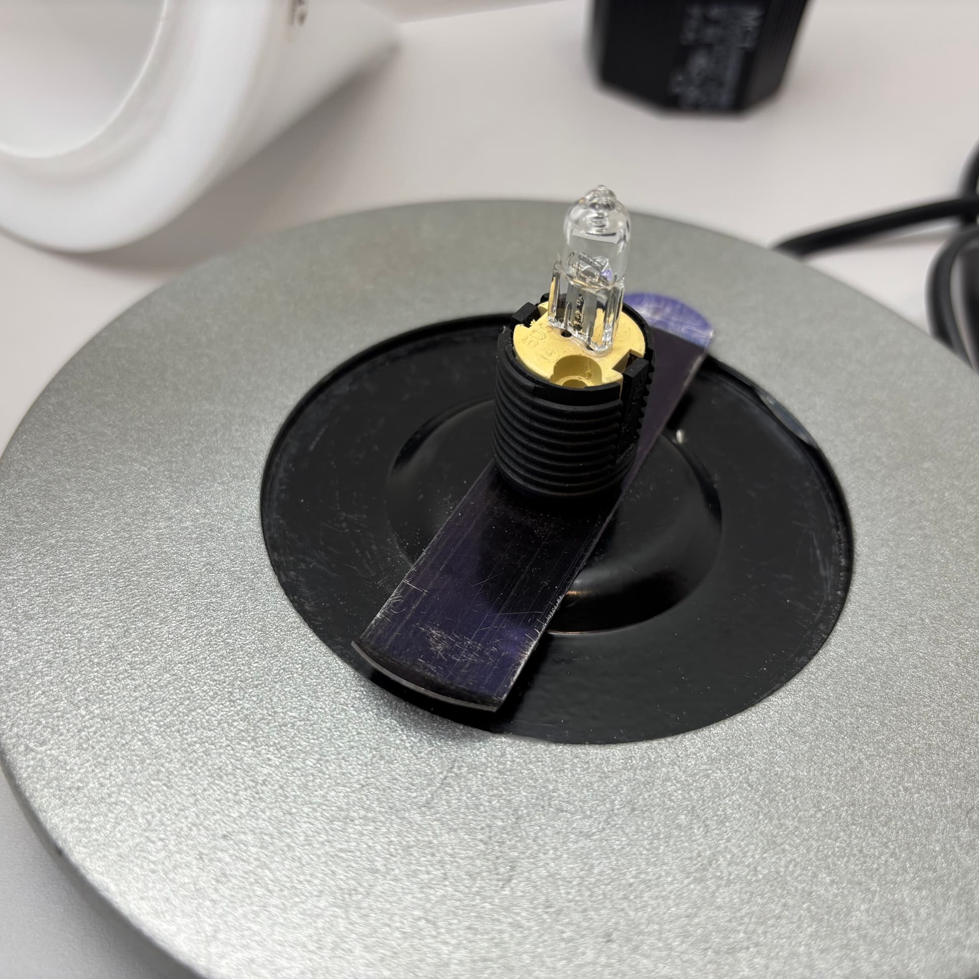 Lampka nocna, ivory white szkło, Peill&Putzler, Niemcy, lata 80. - 131858