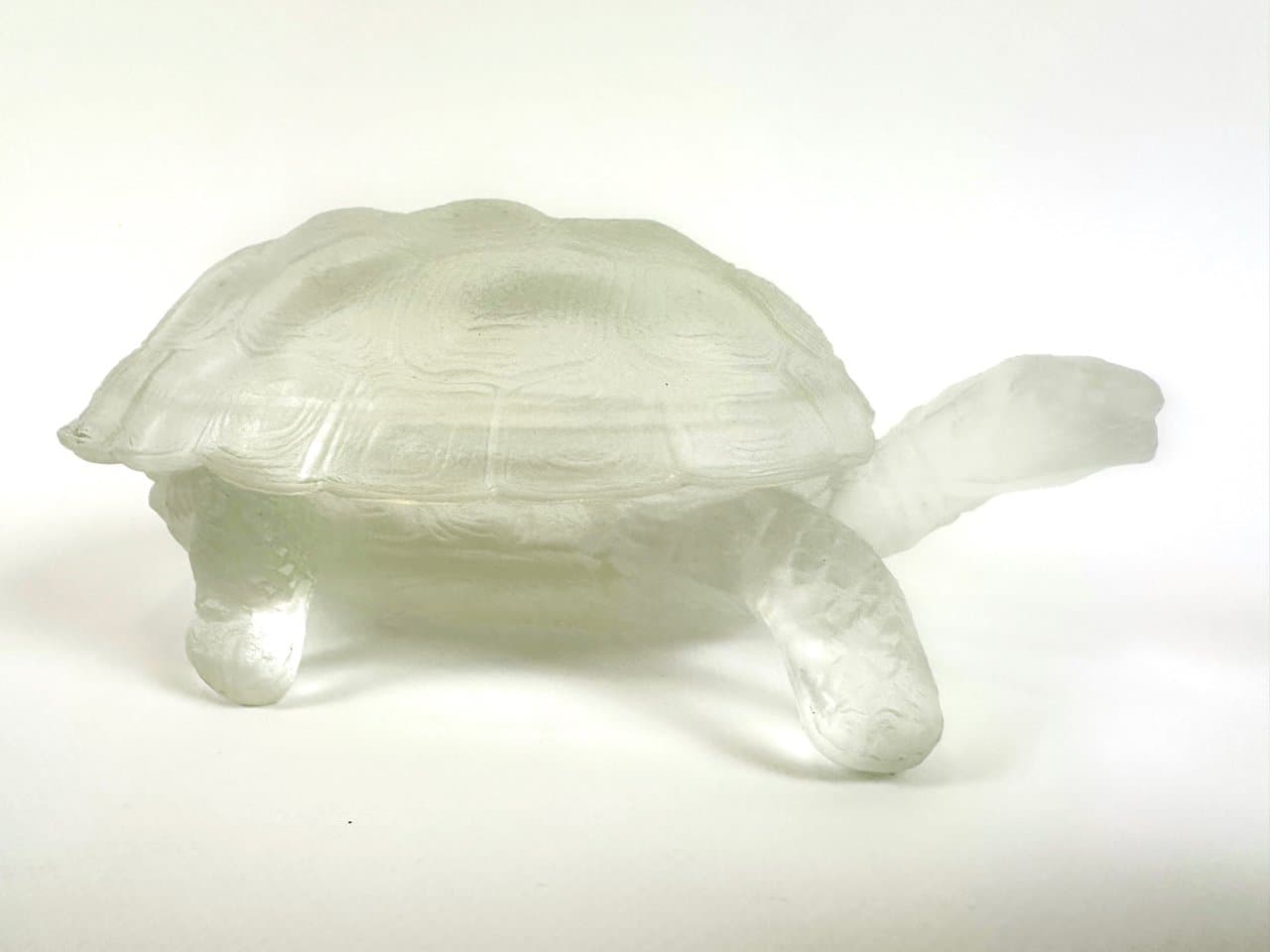 Szkatułka na biżuterię, transparentny kryształ szkło, Czechy, lata 60. - 150219