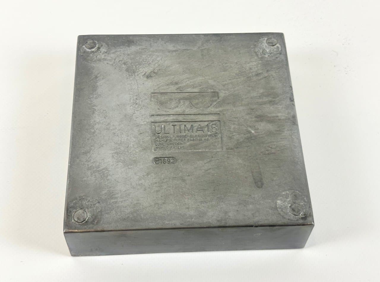 Popielniczka Ultima 15, srebrny, aluminium, proj. H. Bäckström, B. Ljungberg, Dania, lata 60. - 150278